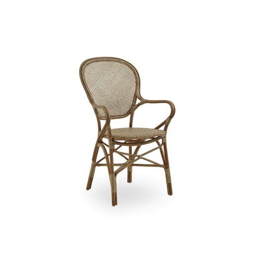 [1007A-1060] Rottinkituoli käsinojilla ROSSINI antiikin ruskea