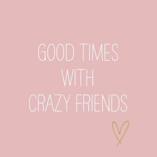 [1334106] Paperiservietti CRAZY FRIENDS rosé 33x33